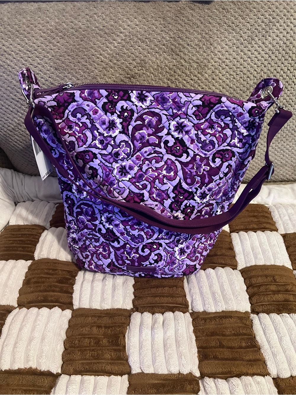 Vera Bradley Carson Hobo in Lilac Paisley NWTS!